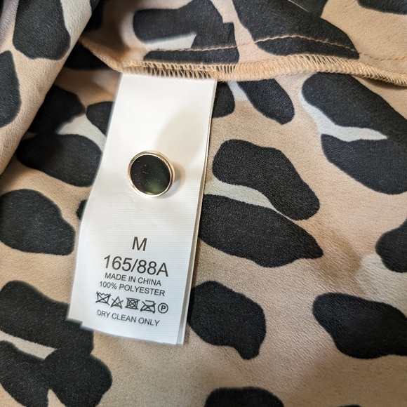 Kate spade forest feline tie neck leapord promint blouse - Picture 5 of 7